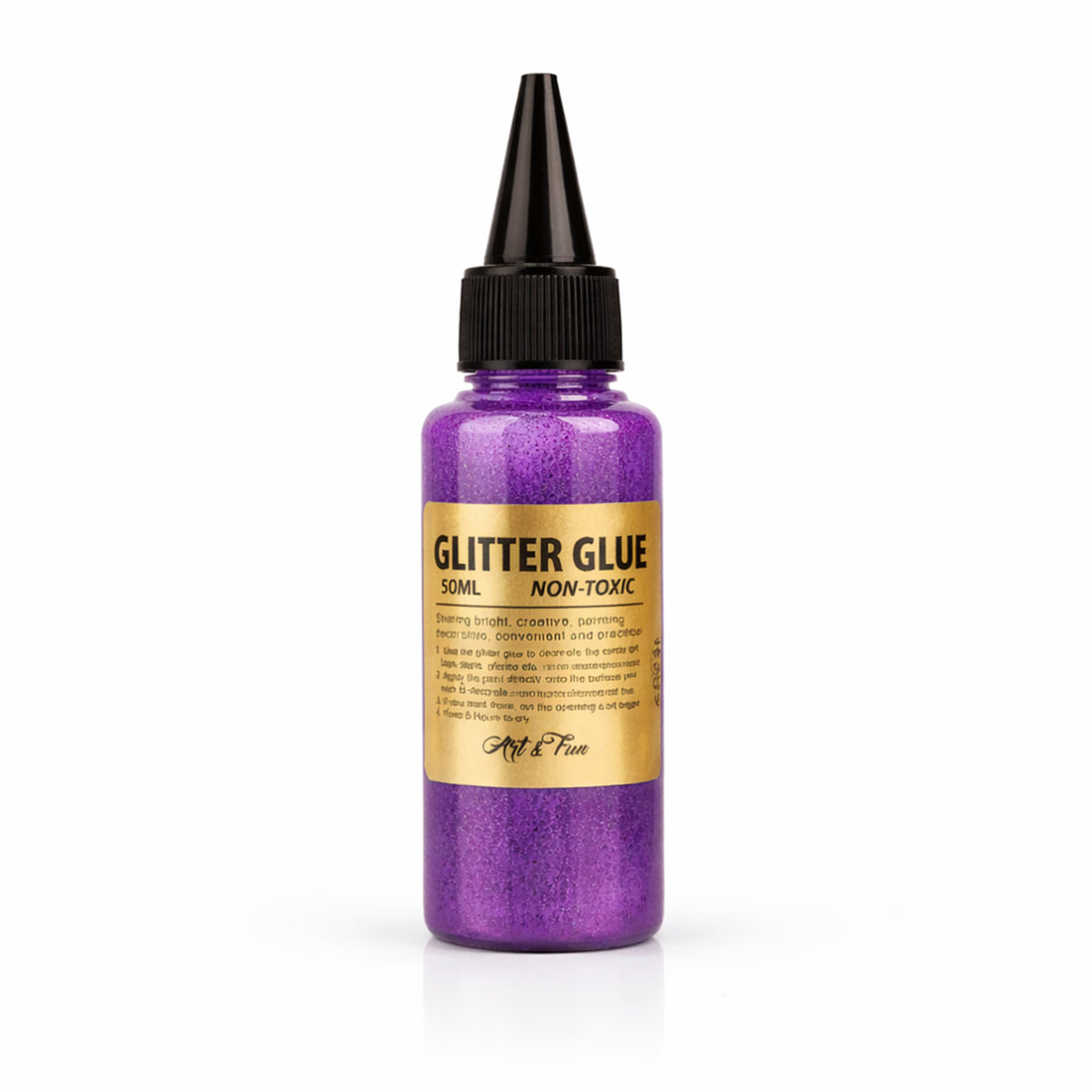 AAC Purple Glitter Glue 50ml Pack of 2 - Non-Toxic