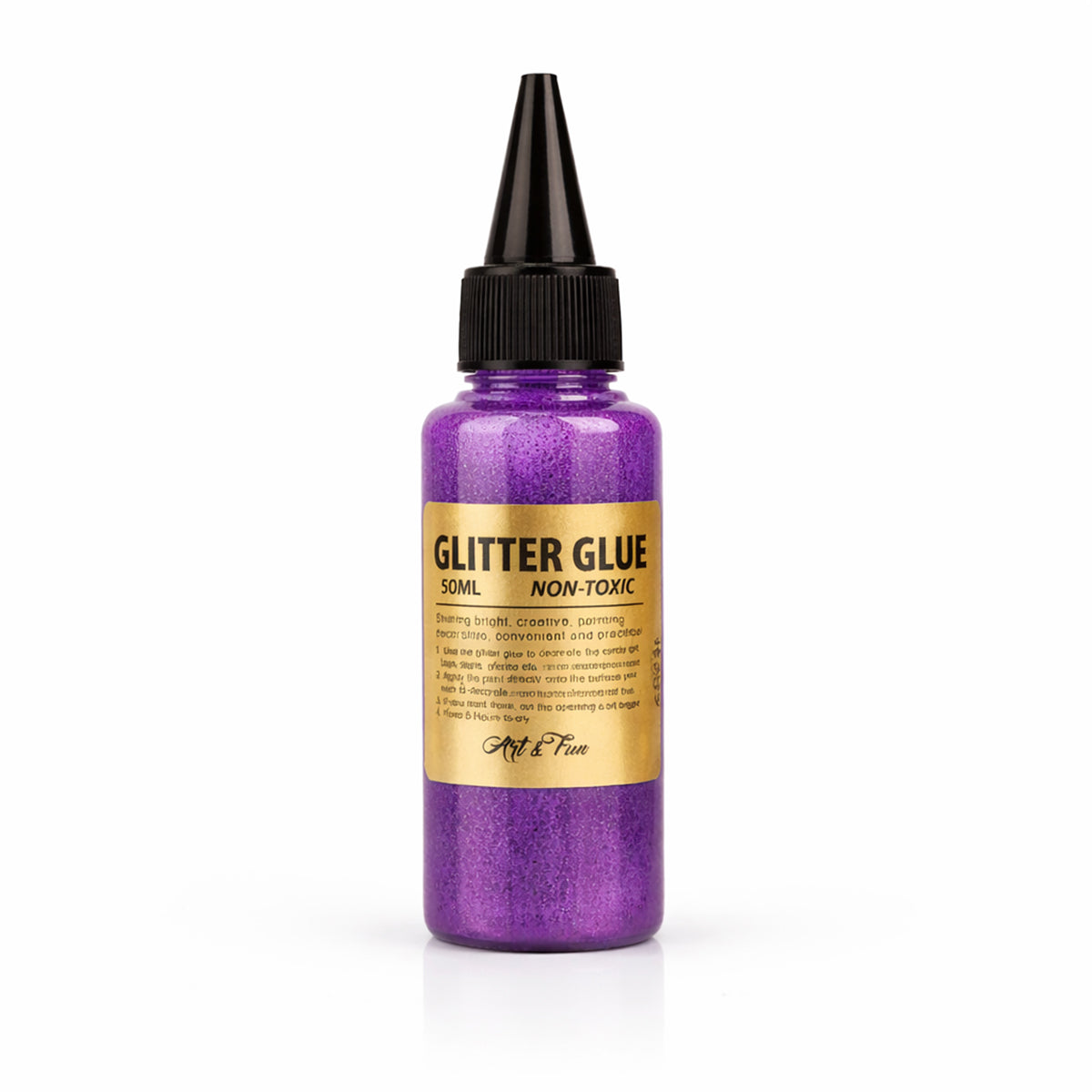 AAC Purple Glitter Glue 50ml Pack of 2 - Non-Toxic