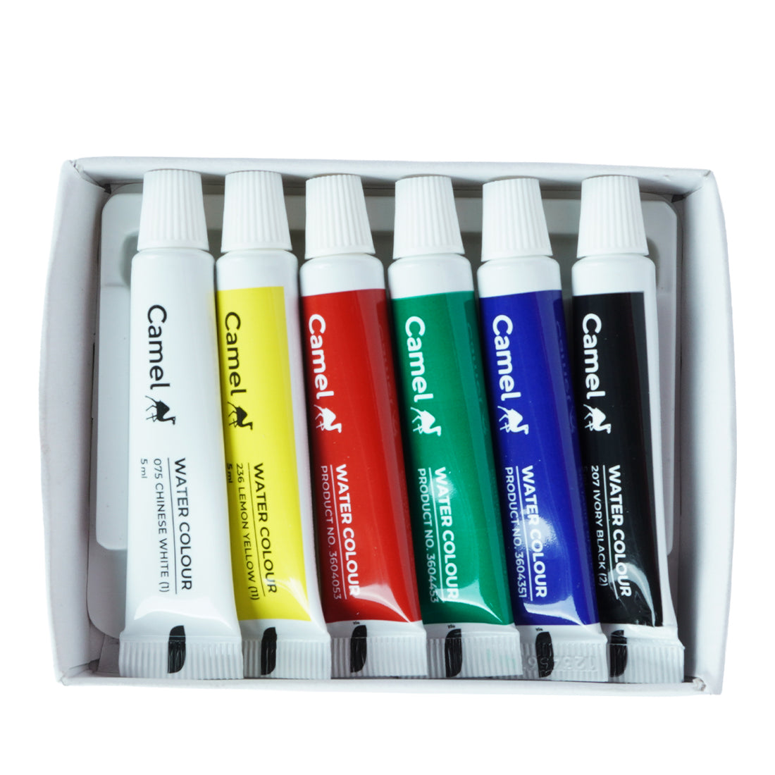 Camel 6 Shades Water Colour Tubes – 5 ml Each