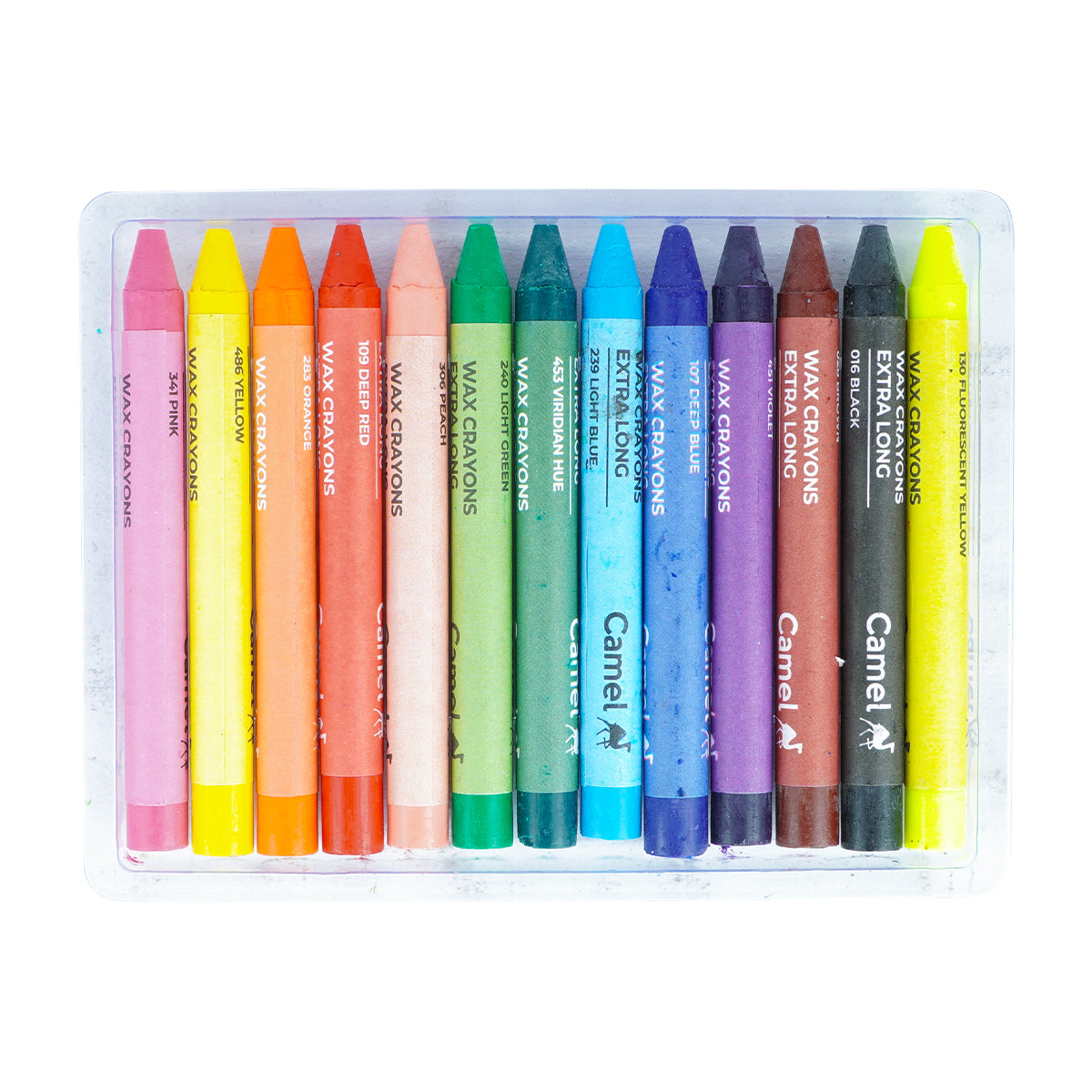 Camel Extra Long 13 Shades Wax Crayons – Pack of 2