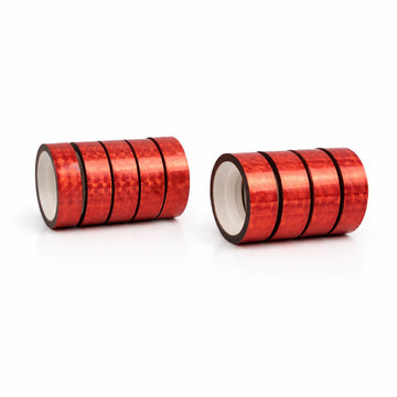 AAC Red Glitter Tape Pack of 10 - Sparkling Craft Tape