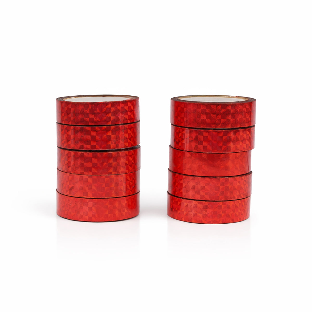 AAC Red Glitter Tape Pack of 10 - Sparkling Craft Tape
