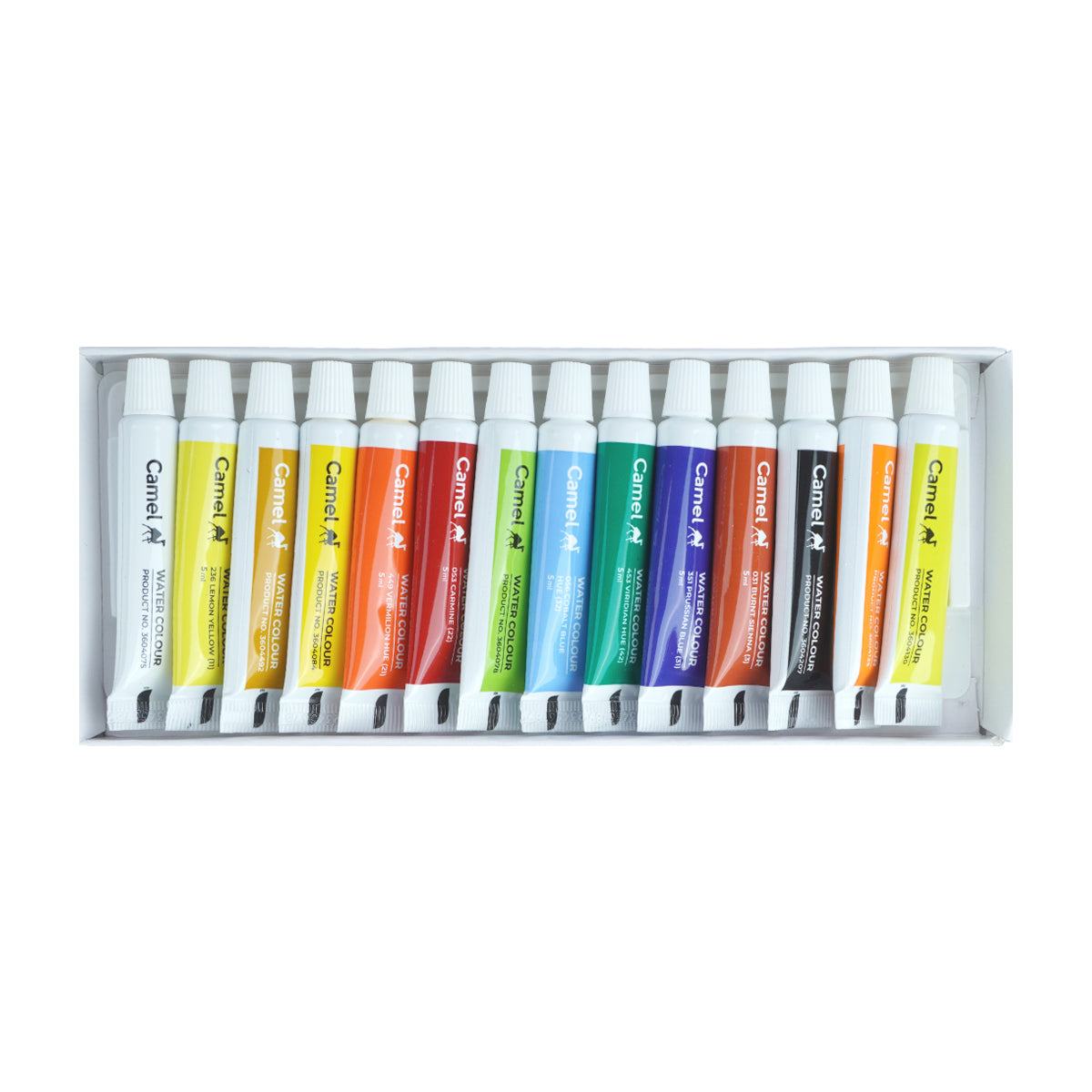 Camel 14 Shades Water Colour Tubes – 5 ml Assorted Artist & Student Set