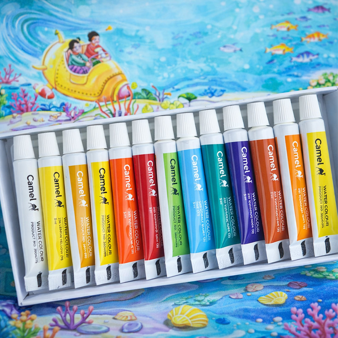 Camel 14 Shades Water Colour Tubes – 5 ml Assorted Artist & Student Set