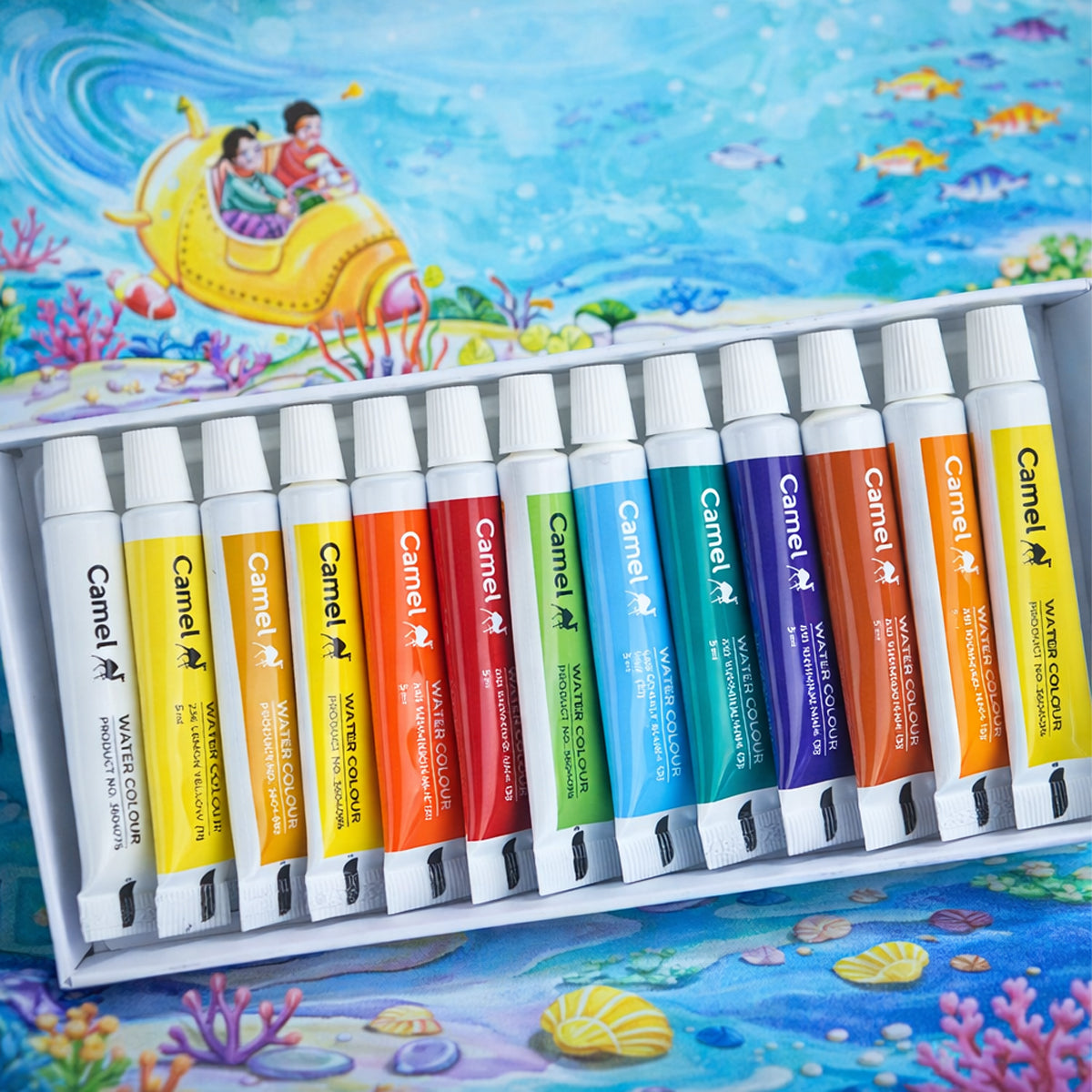 Camel 14 Shades Water Colour Tubes – 5 ml Assorted Artist & Student Set