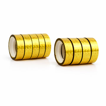 AAC Gold Glitter Tape Pack of 10 - Sparkling Craft Adhesive