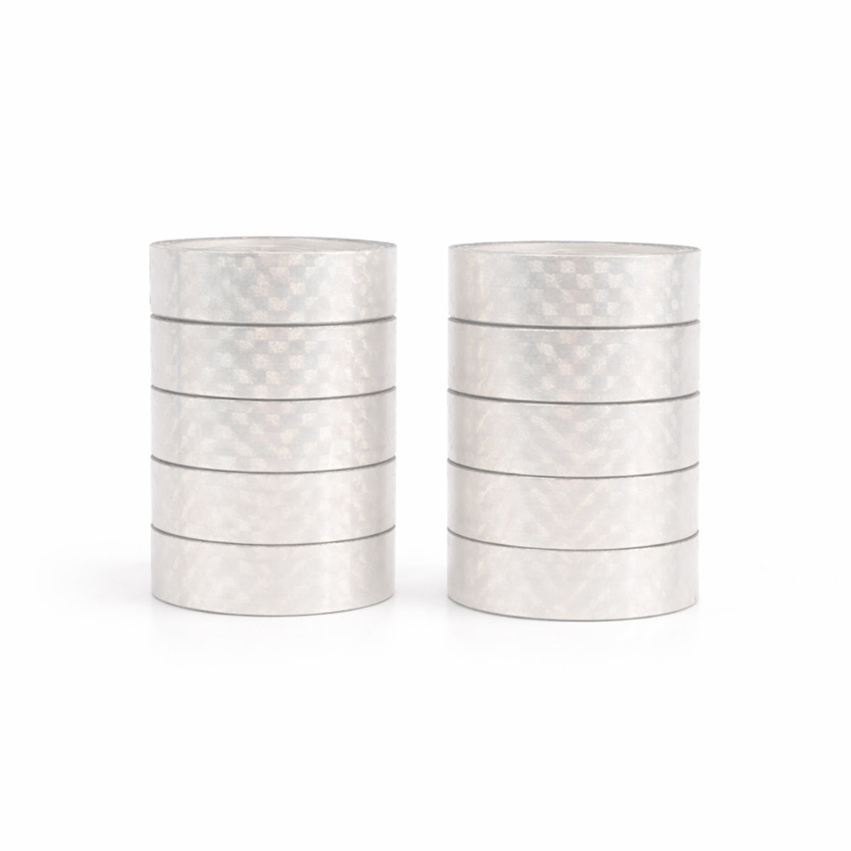 AAC Silver Glitter Tape Pack of 10 - Sparkling Craft Adhesive