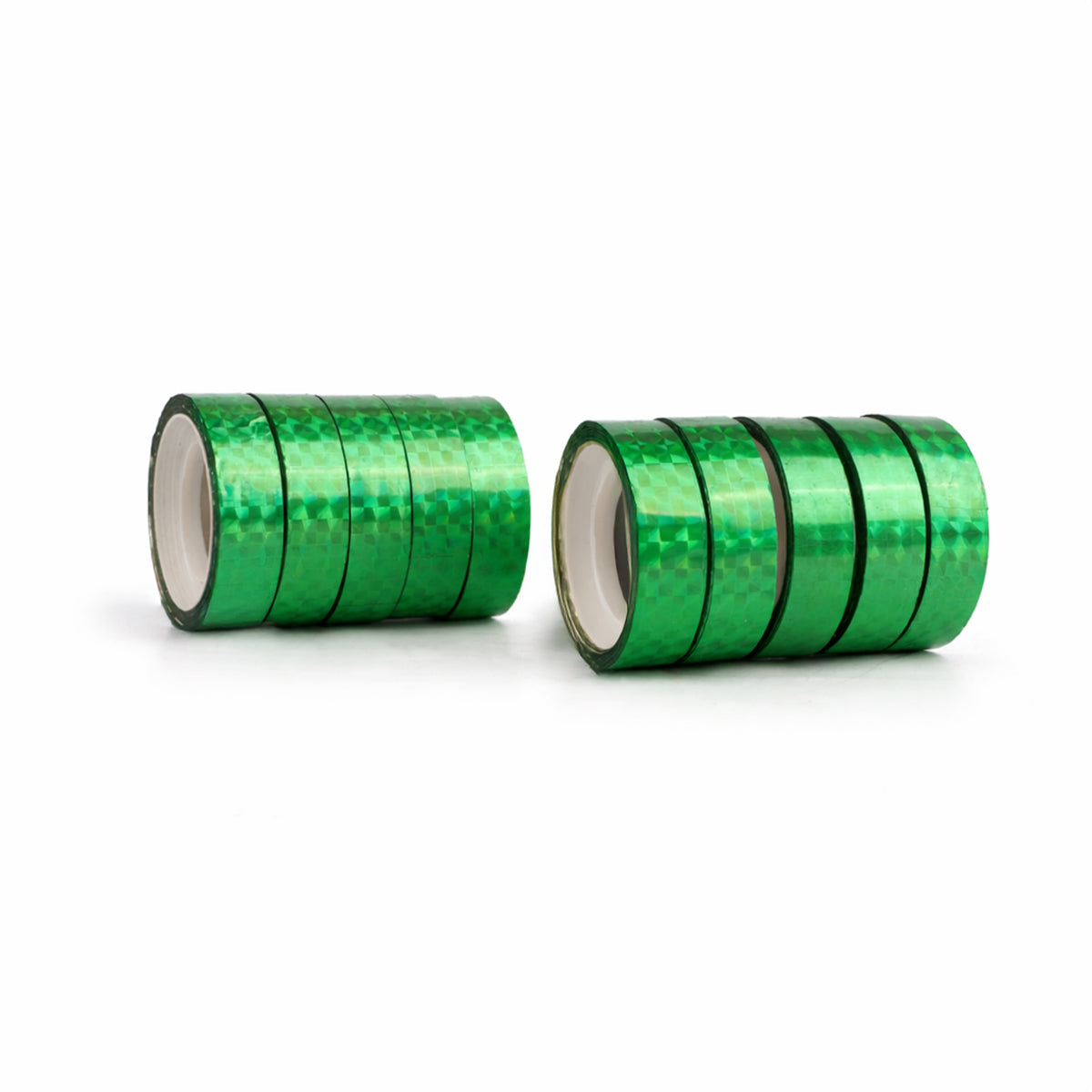 AAC Green Glitter Tape Pack of 10 - Sparkling Craft Adhesive