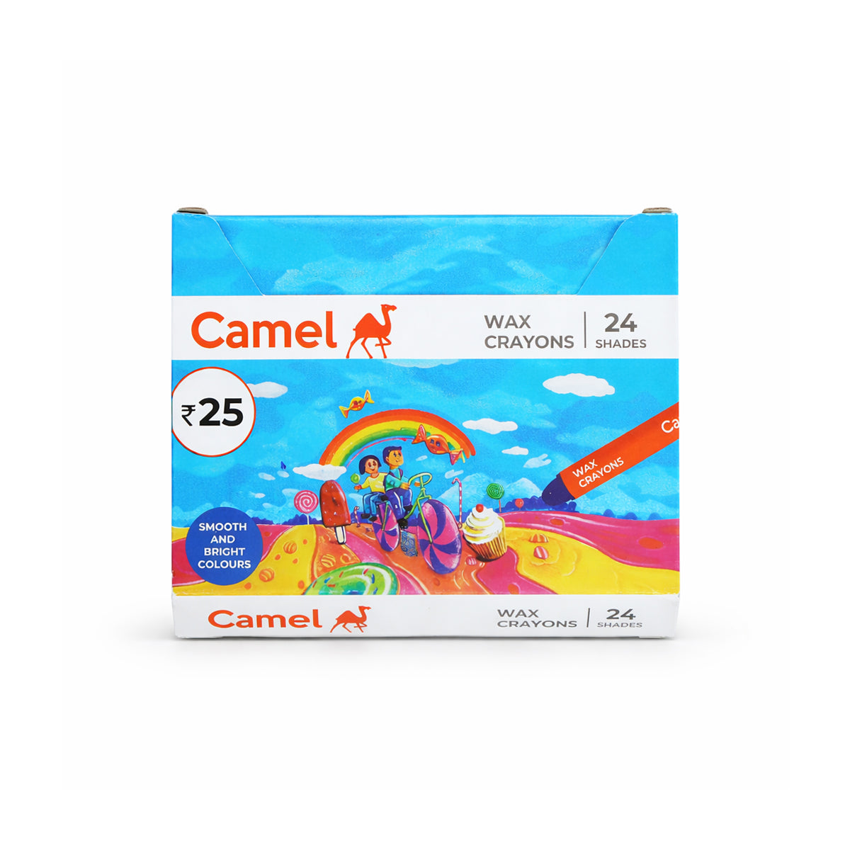 Camel 24 Shades Wax Crayons Pack of 3 – Smooth & Vibrant Kids Crayons