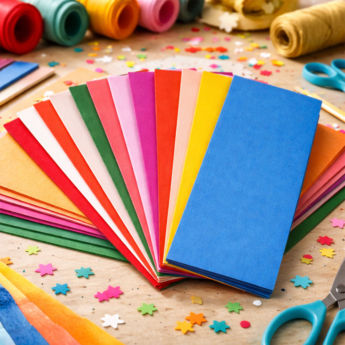 AAC Multicolour EVA Foam Sheets Pack of 12 - 2mm Thick Craft Sheets