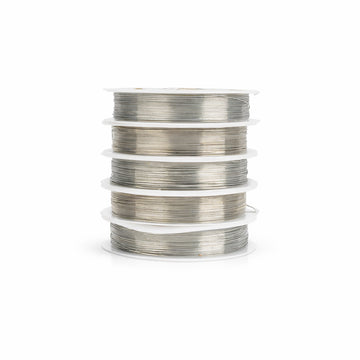 AAC Silver Copper Wire Pack of 5 - 0.4mm Pure Copper for Crafts & Wiring