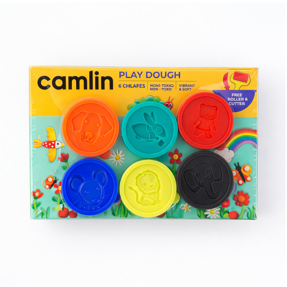 Camlin 6 Shades Play Dough Set – Non‑Toxic Modelling Dough for Kids