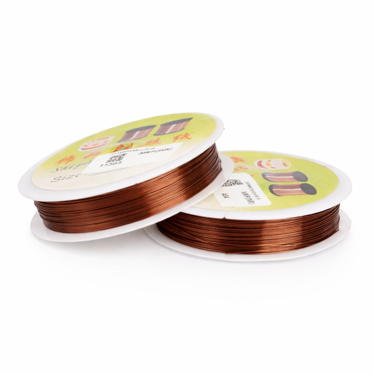 AAC Brown Colour Pure Copper Wire - 0.4mm Diameter, Pack of 2 for Crafts & Wiring