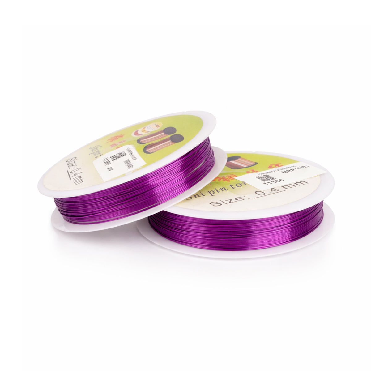 AAC Purple Colour Pure Copper Wire - 0.4mm Diameter, Pack of 2 for Crafts & Wiring