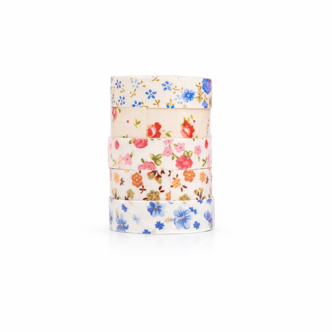 AAC Multicolour Floral Washi Tapes Pack of 5 - Decorative Craft Tape