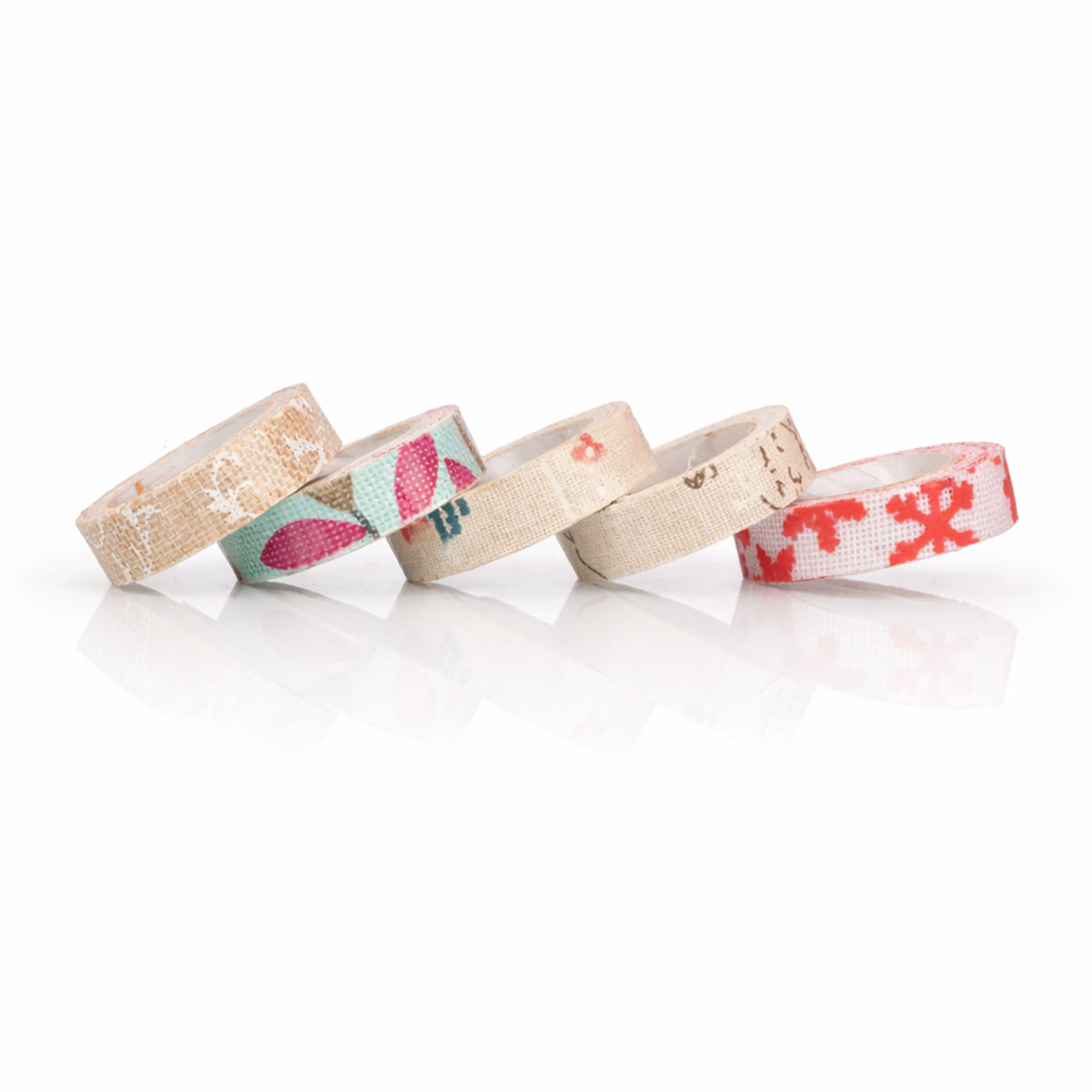 AAC Multicolour Geometric Washi Tapes Pack of 5 - Decorative Craft Tape