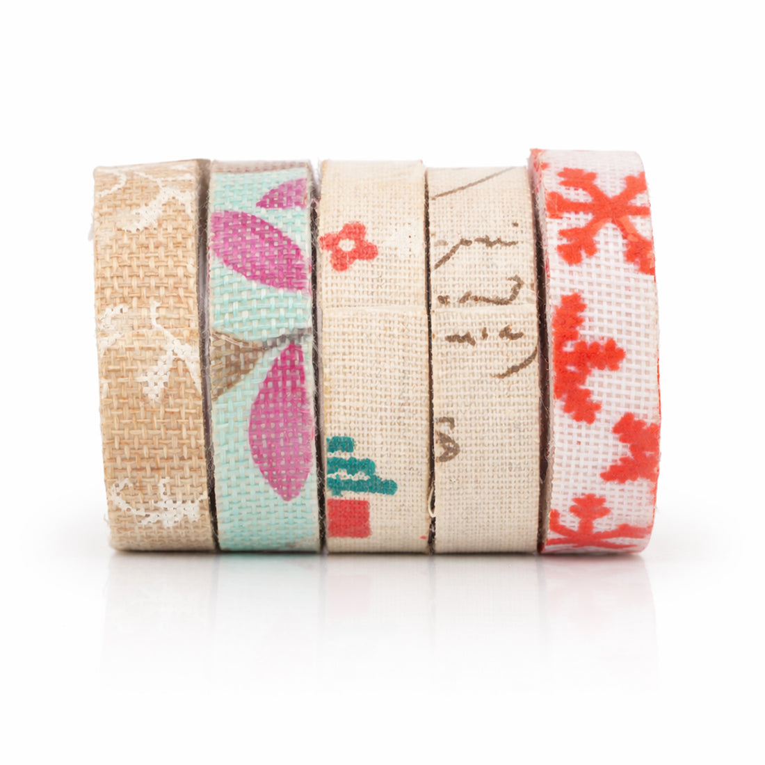 AAC Multicolour Geometric Washi Tapes Pack of 5 - Decorative Craft Tape