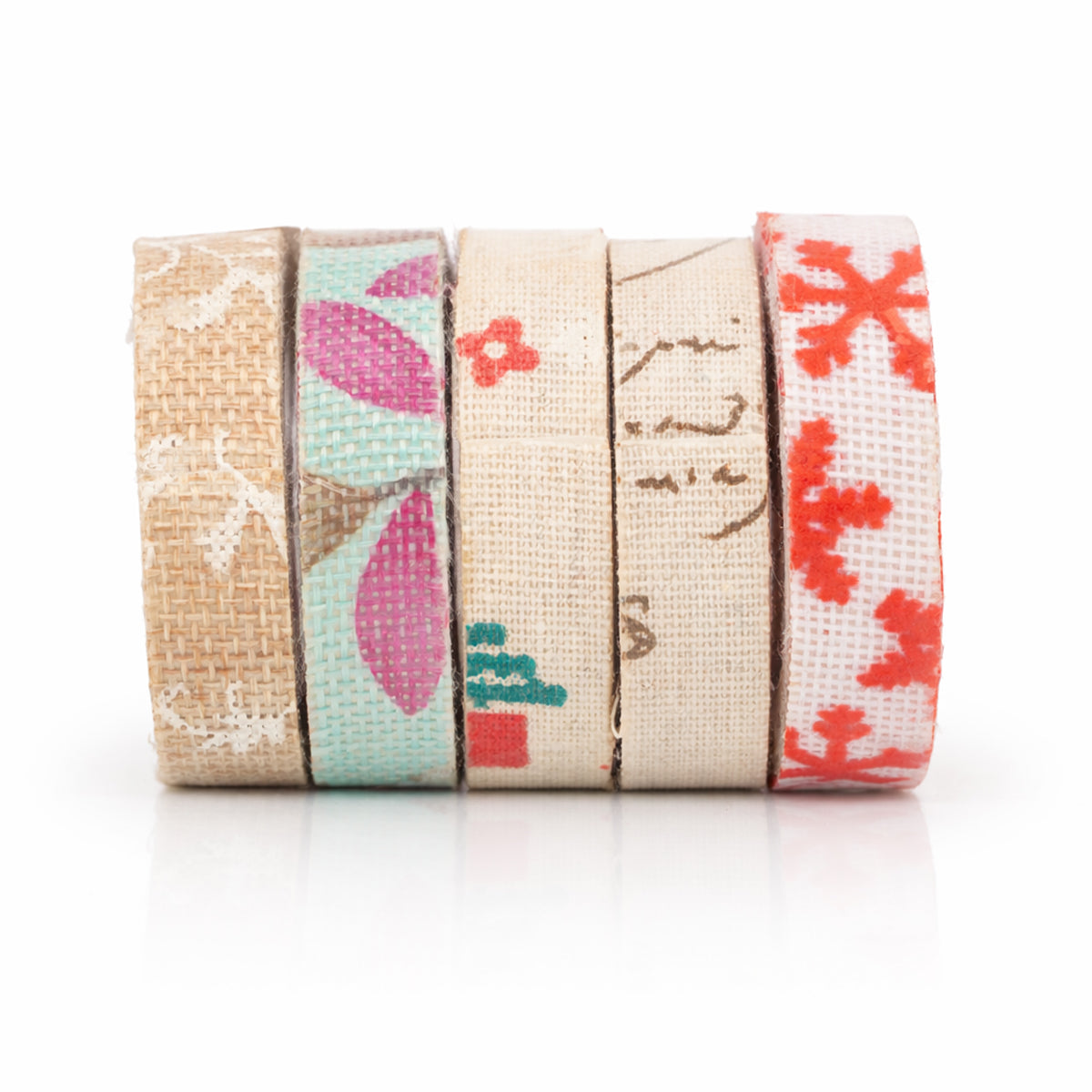 AAC Multicolour Geometric Washi Tapes Pack of 5 - Decorative Craft Tape