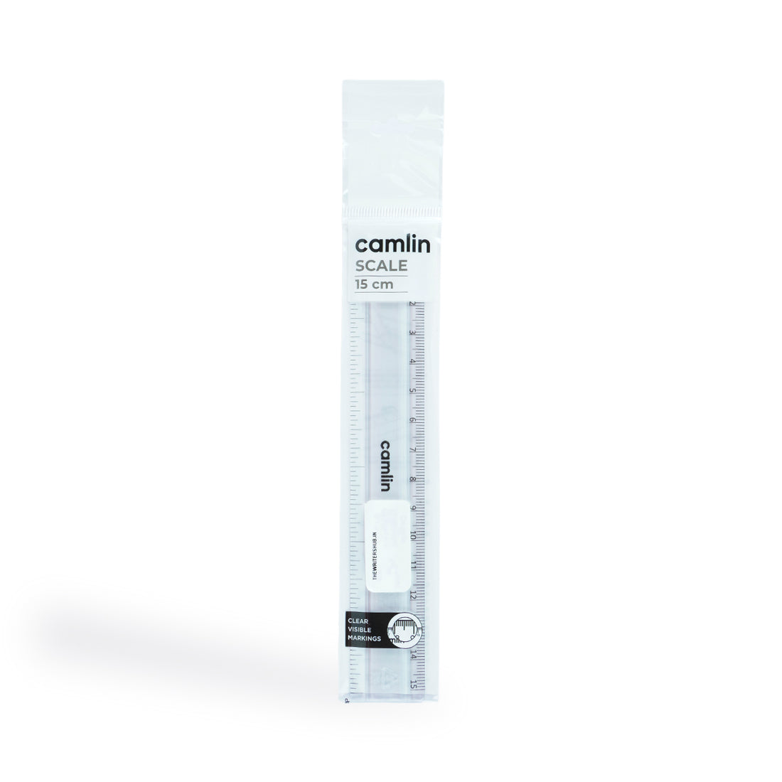 Camlin 15 cm Scale Set of 10 – Transparent Plastic Rulers for School & Office