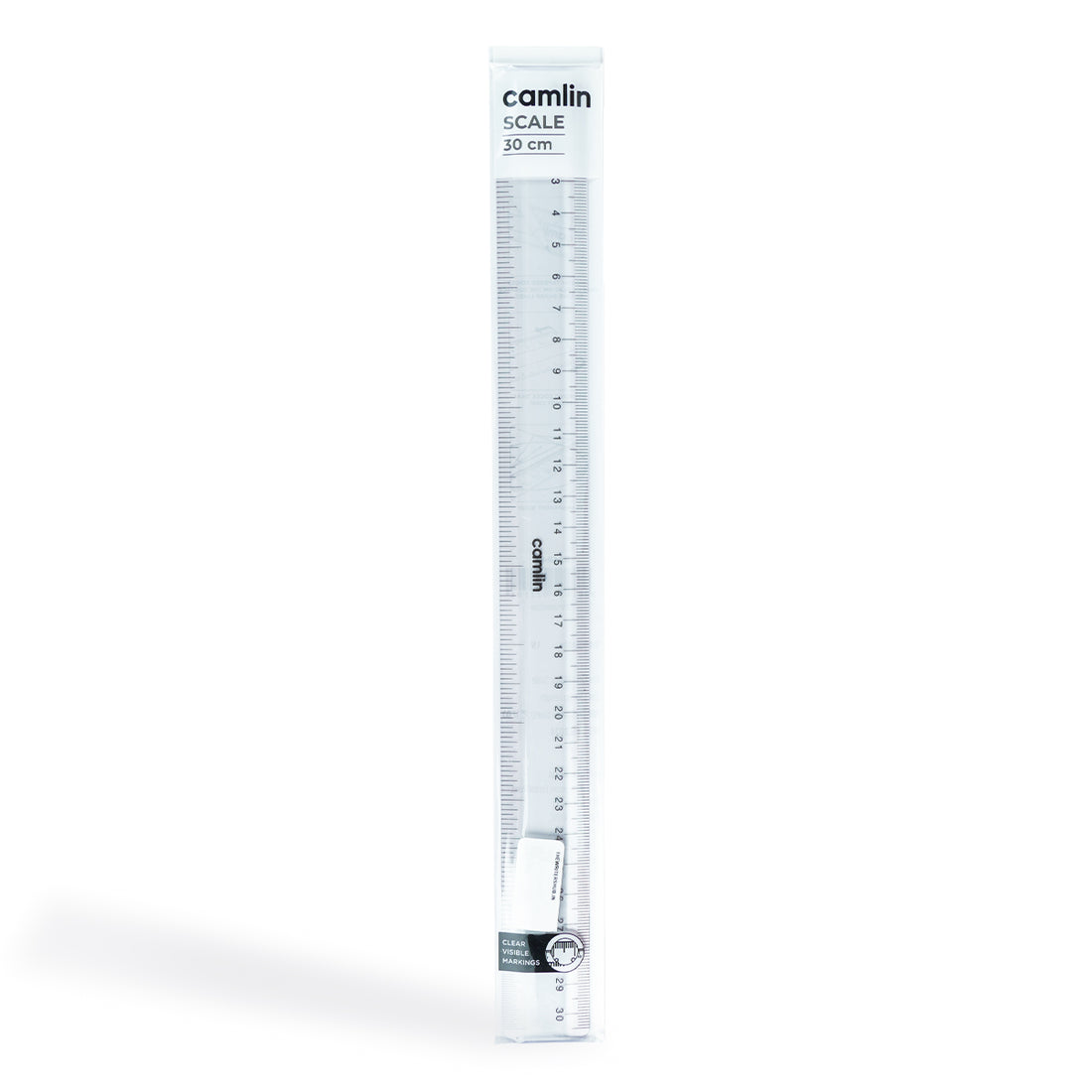 Camlin 30 cm Plastic Scale Set of 10 | Durable & Accurate Rulers for School & Office