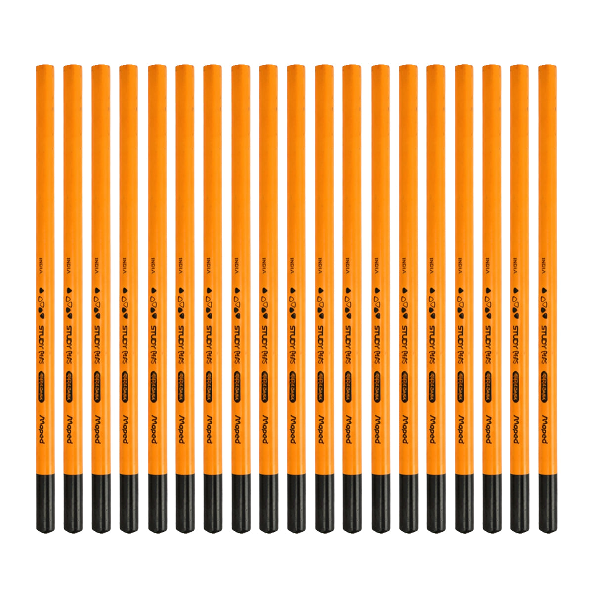 Maped Study Peps Pack of 28 Orange Pencils – Premium Wooden Writing Set