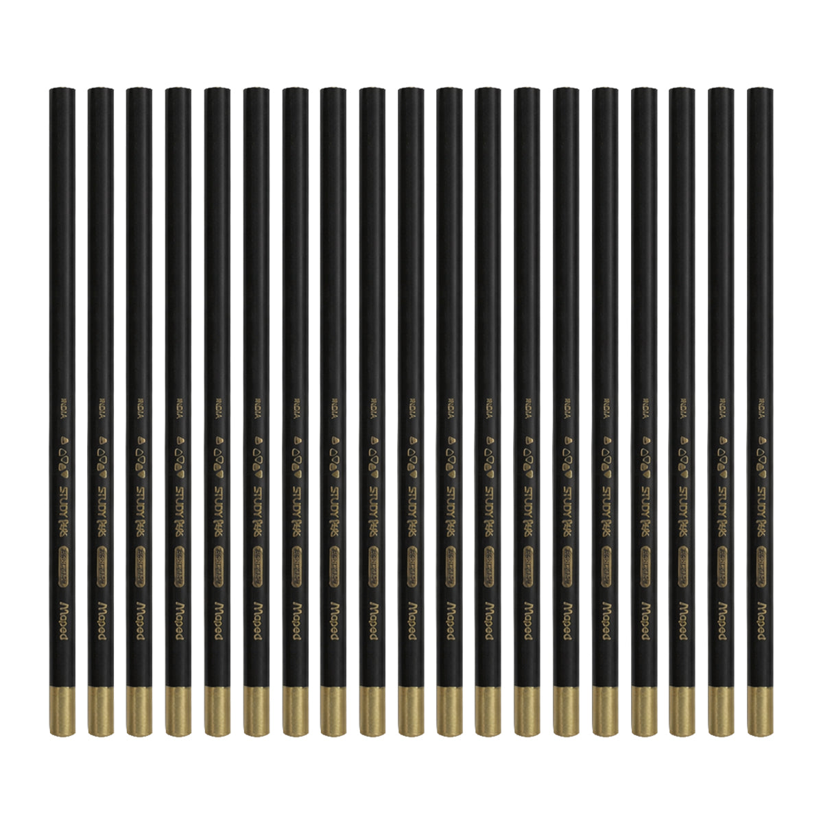 Maped Study Peps Pack of 20 Black Pencils – Premium Wooden Writing Set