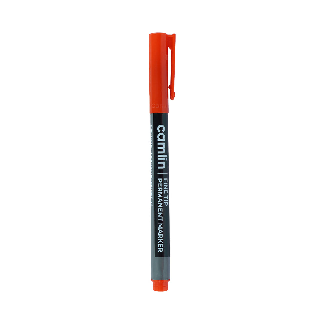 Camlin Red Fine Tip Permanent Marker Set of 5 | Water & UV‑Resistant Ink