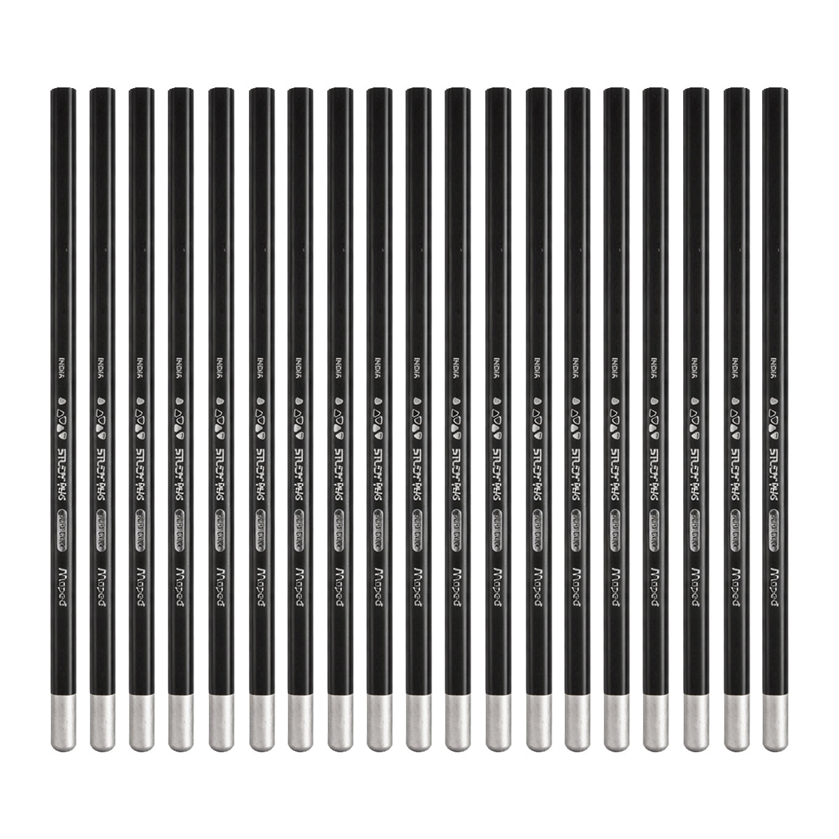 Maped Study Peps Pack of 20 Black Pencils – Premium Wooden Writing Set