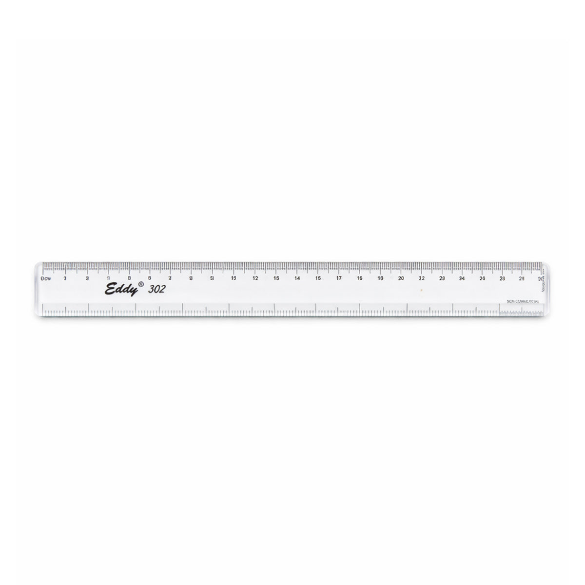 Eddy 302 Plastic Ruler Pack of 8 – 30 cm Transparent Scales
