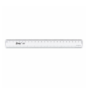 Eddy 302 Plastic Ruler Pack of 8 – 30 cm Transparent Scales