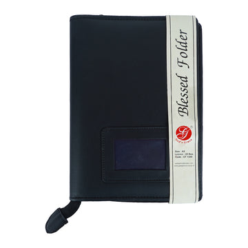 God's Grace Black A5 20 Leaves Stitched Blessed Folder