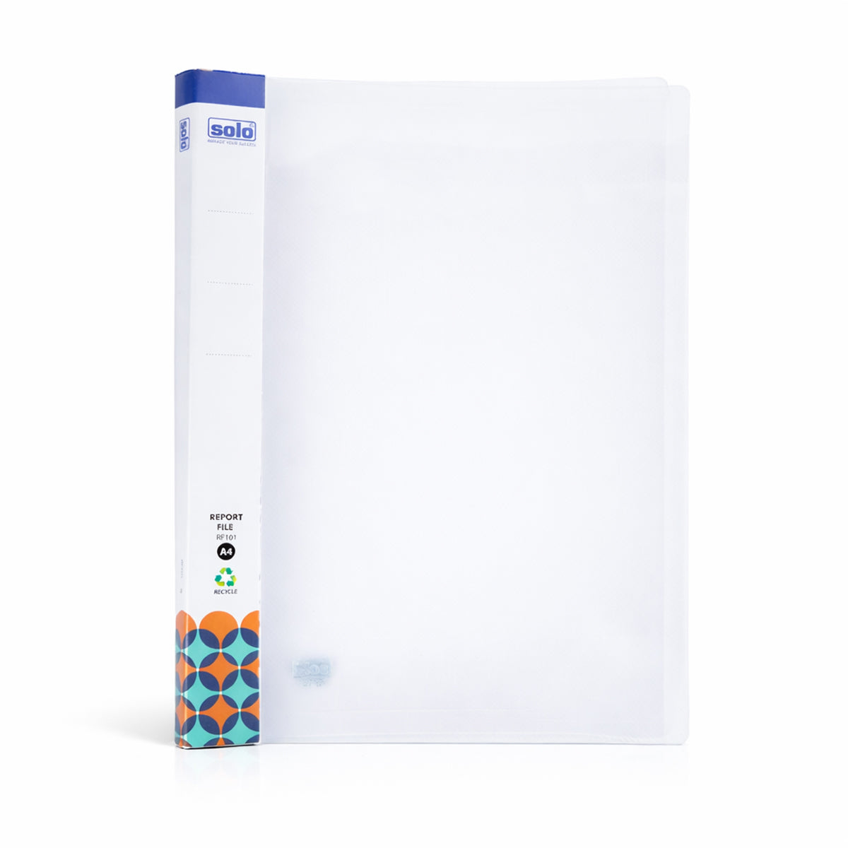 Solo RF101 A4 Transparent White Single Pocket Report File – Set of 2