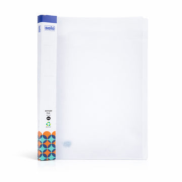 Solo RF101 A4 Transparent White Single Pocket Report File – Set of 2