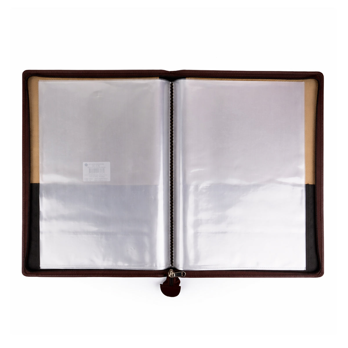 God’s Grace Brown F/S 10‑Leaves Stitched Blessed Folder – Premium Leather Folder