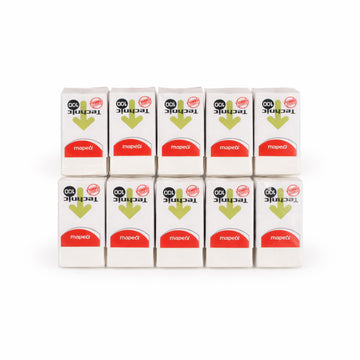 Maped Technic 100 Eraser Box of 3 - Premium White Rubber Erasers