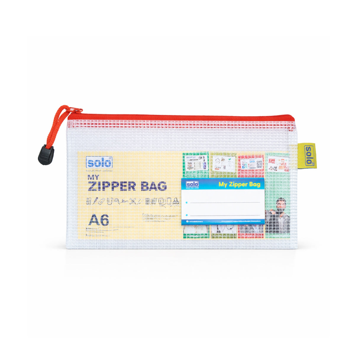 Solo MFA61 Red My Zipper Bag – A6 Transparent Storage Pouch