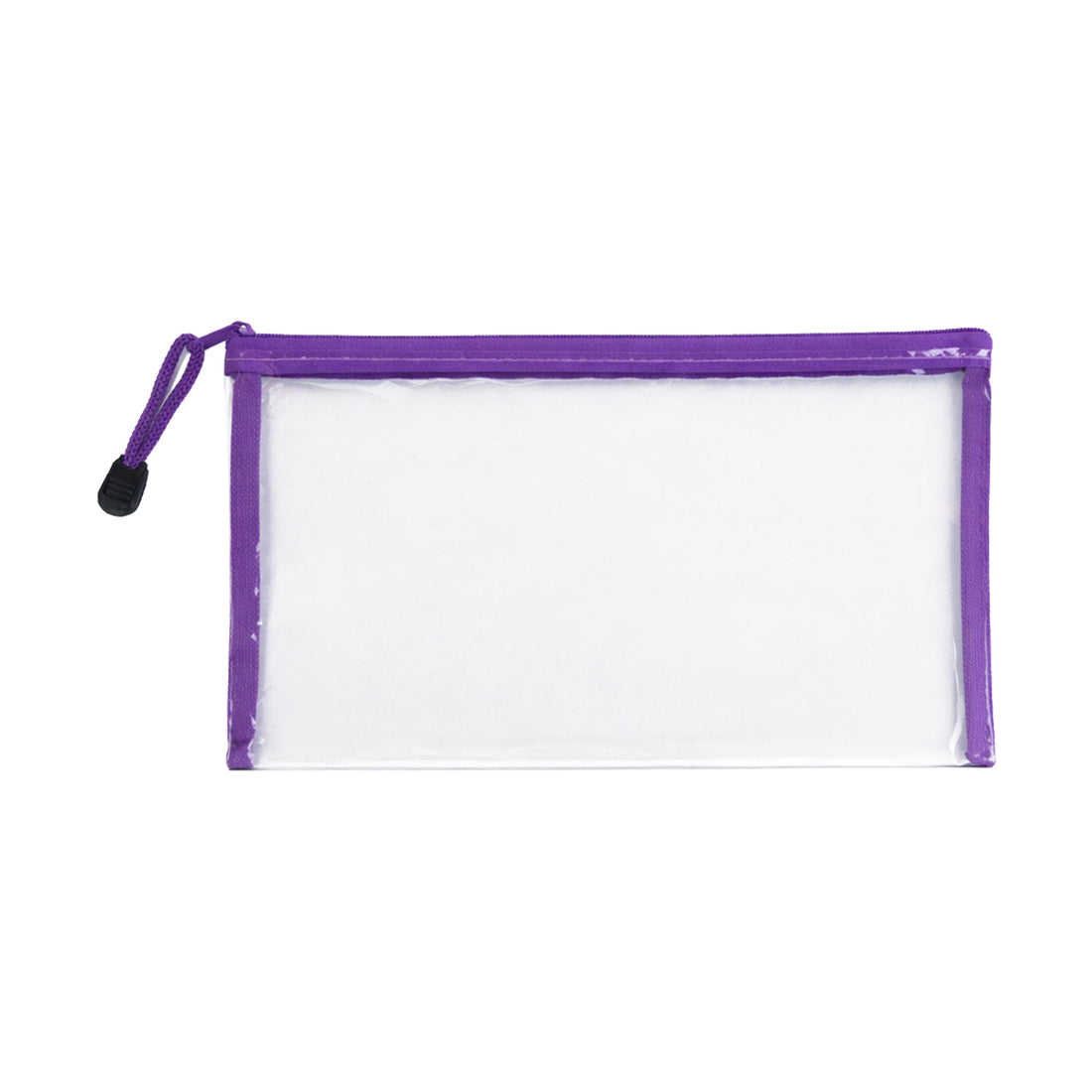 Solo PB104 A6 Purple Zipper Pouch – Transparent Storage Pouch