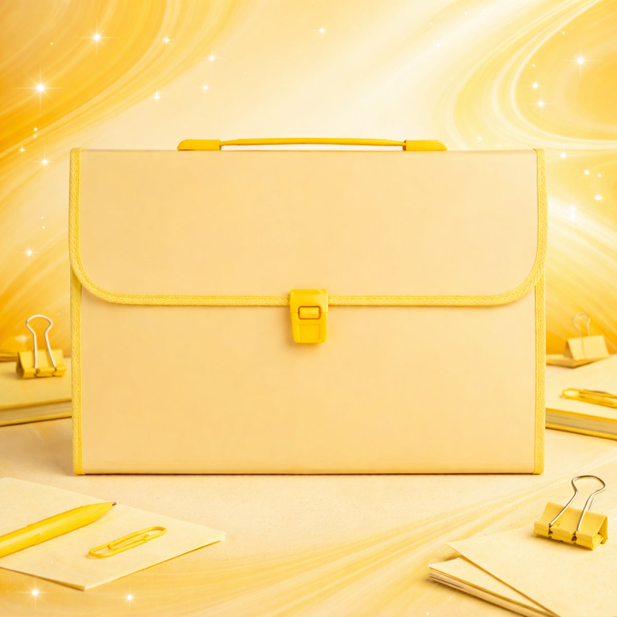 Offisco 7602 Yellow Expanding File – 13 Pocket A4 Legal File Folder