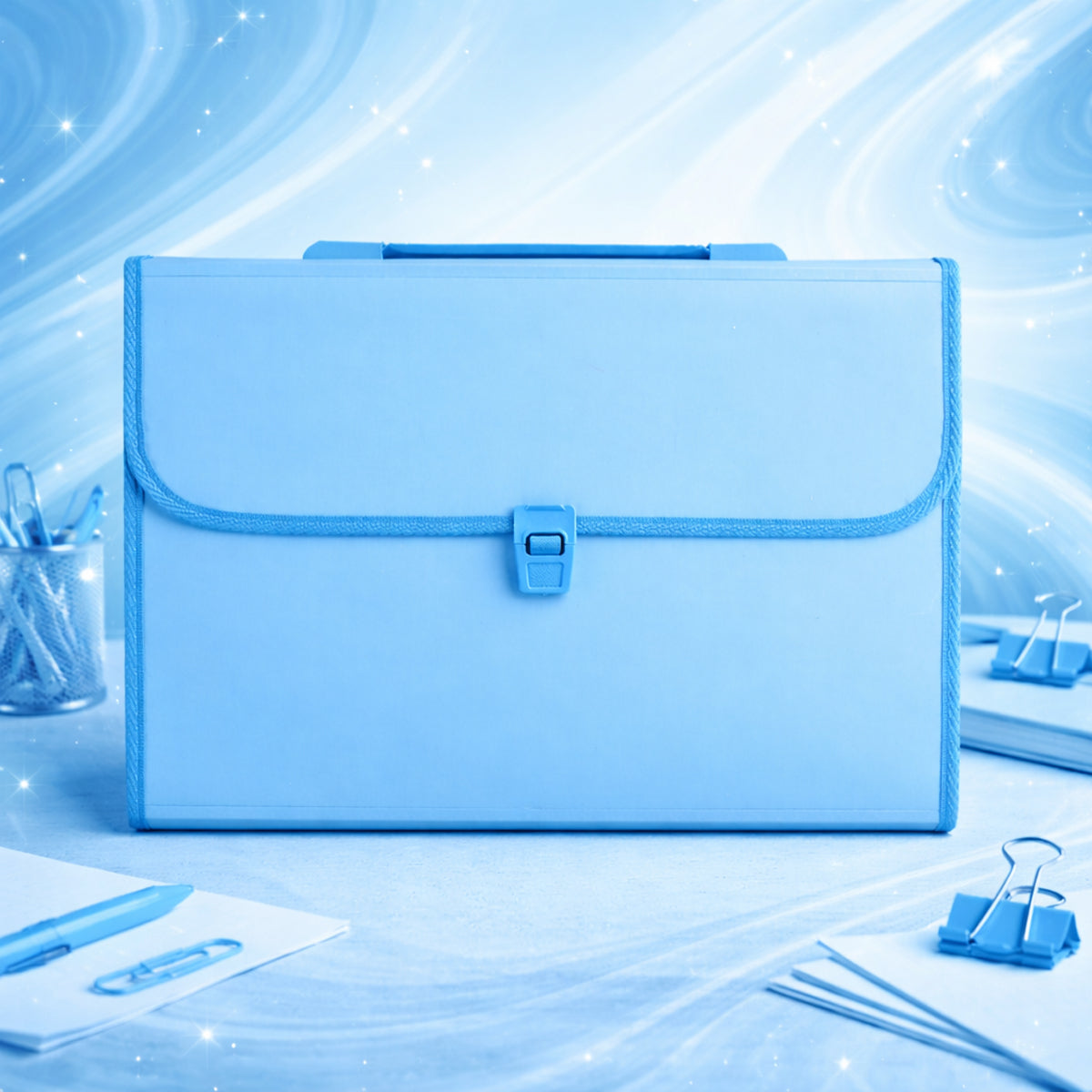 Offisco 7602 Blue Expanding File – 13 Pocket A4 Legal File Folder