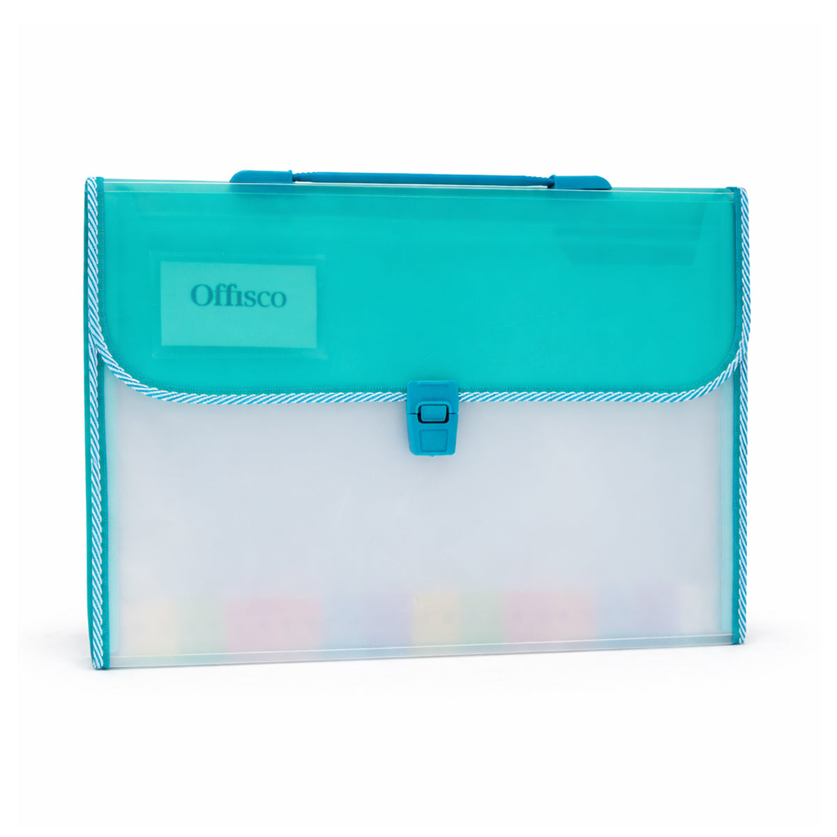 Offisco 7601 Transparent Green Expanding File – 13 Pocket A4 Legal File Folder