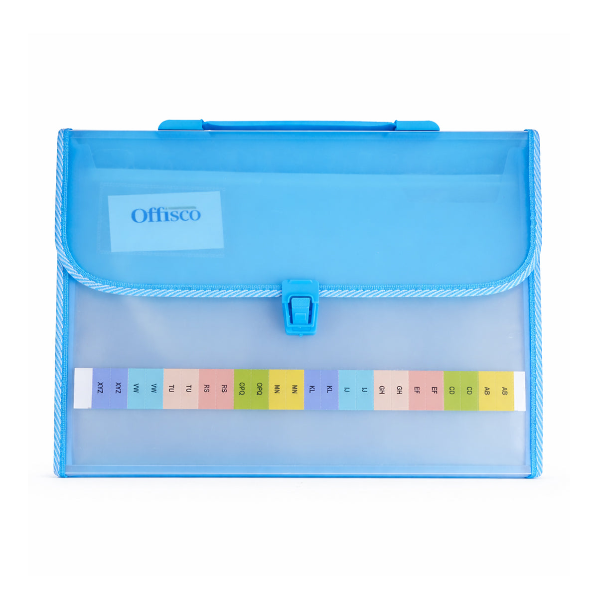 Offisco 7601 Transparent Blue Expanding File – 13 Pocket A4 Legal File Folder