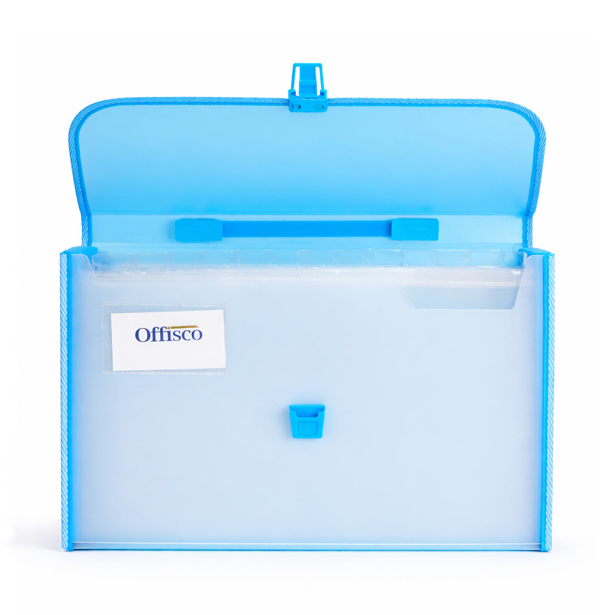 Offisco 7601 Transparent Blue Expanding File – 13 Pocket A4 Legal File Folder