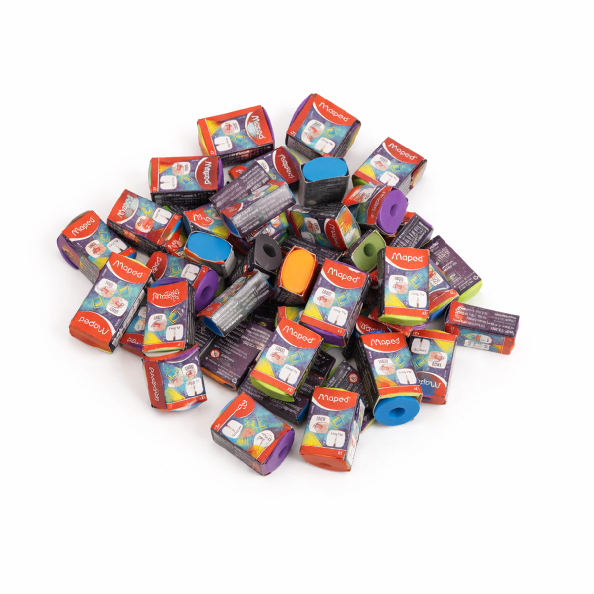 Maped Long Tip Sharpener Pack of 47 - Multicolour Pencil Sharpeners