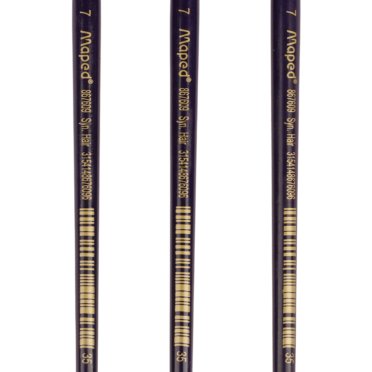 Maped Artist Paint Round Brushes Set of 3 - Size 7 Synthetic