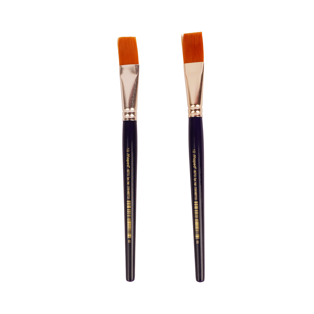 Maped Flat Paint Brushes With Synthetic Hair - Size 10 Set of 2