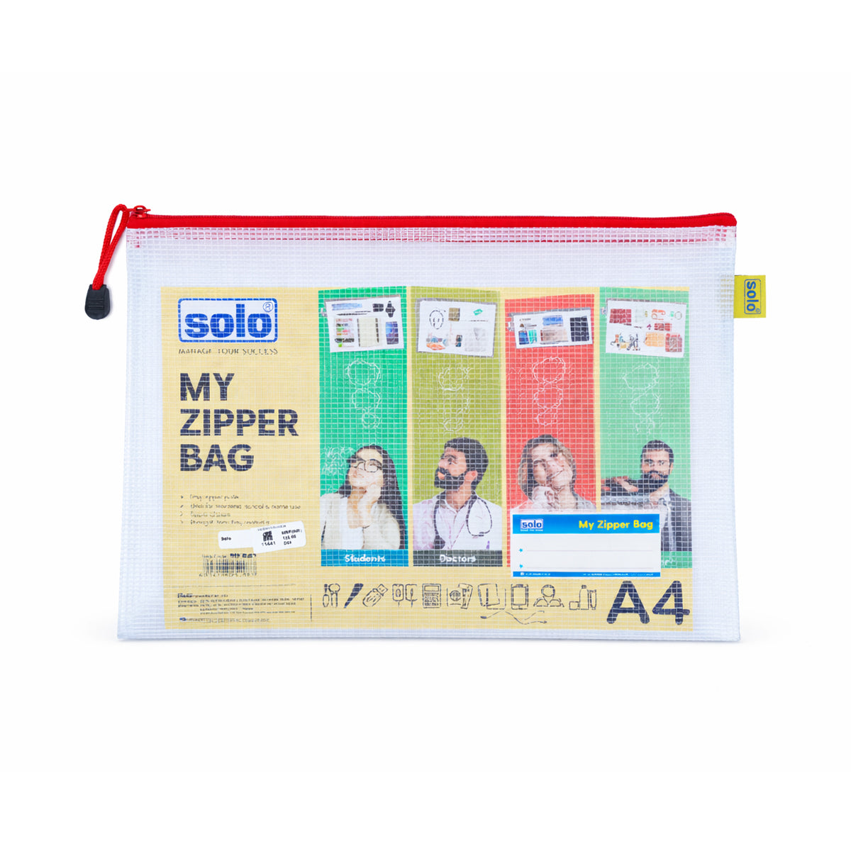 Solo MFA41 Green My Zipper Bag – Stylish & Durable School/Office Bag