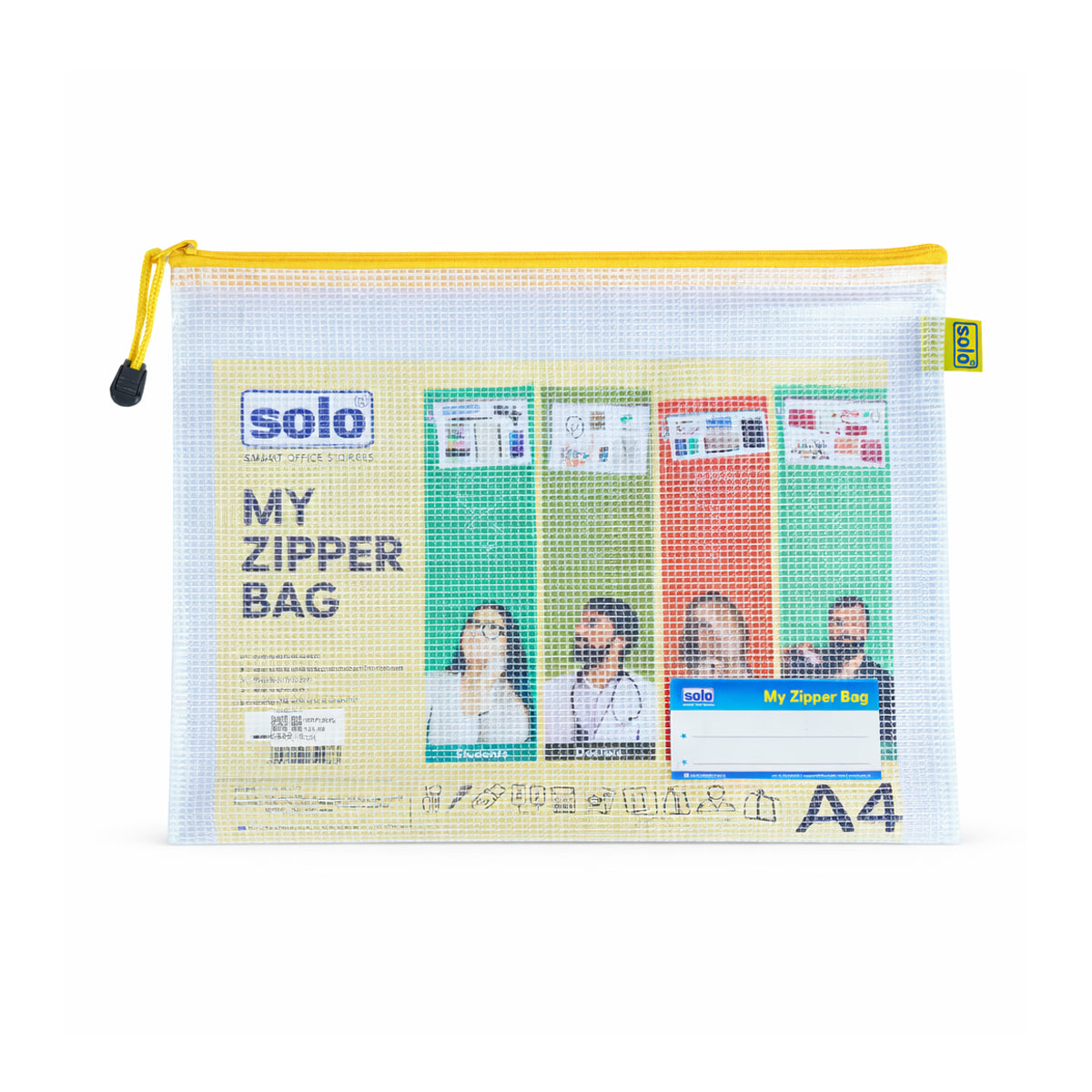 Solo MFA41 Yellow My Zipper Bag – Stylish & Durable School/Office Bag