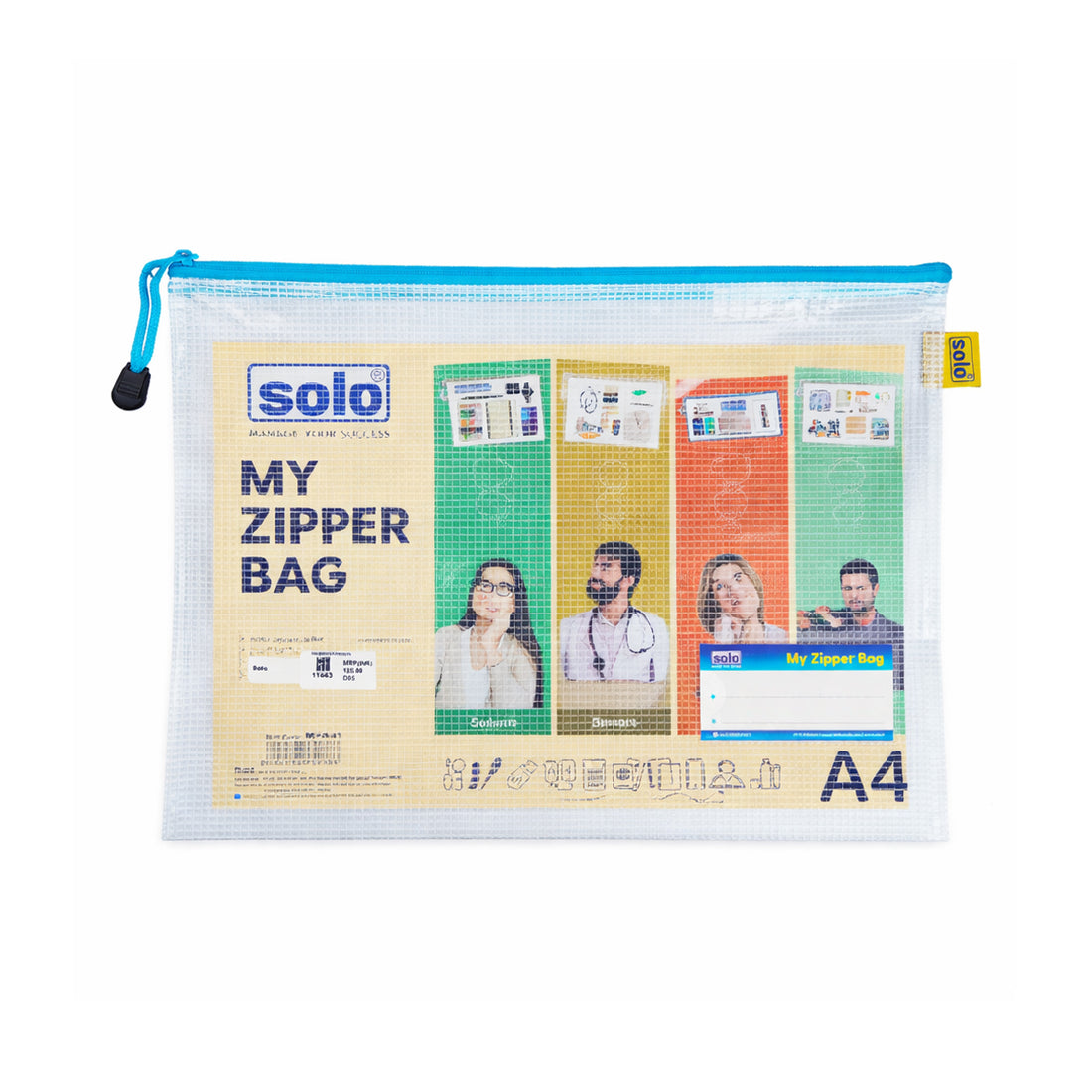 Solo MFA41 Blue My Zipper Bag – Stylish & Durable School/Office Bag