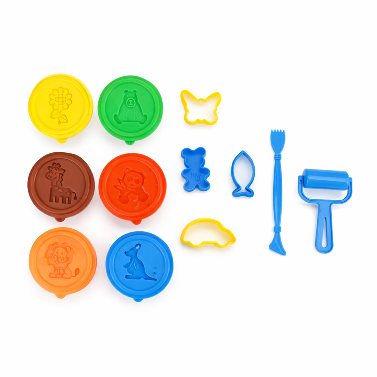 Artline Love-Art Kidoh Super Soft Modelling Dough Set – 6 Colours with Moulds, Roller & Cutter