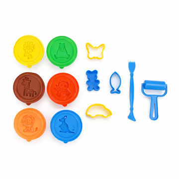 Artline Love-Art Kidoh Super Soft Modelling Dough Set – 6 Colours with Moulds, Roller & Cutter